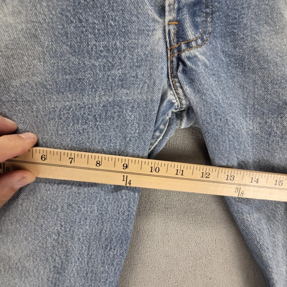 Vintage Levis 501 Jeans Mens Blue Button Fly Made In USA Altered Hem Fits 30x32